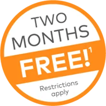 Two Months FREE! Restrictions apply.