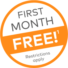 First Month FREE! Restrictions apply.